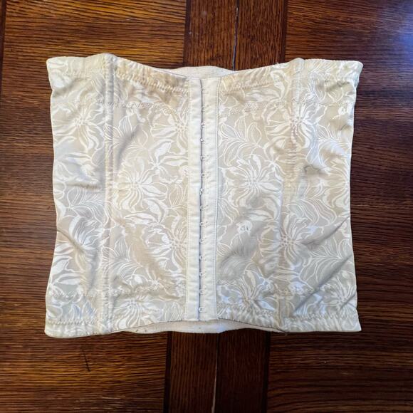 Maidenform Fleexees Cream Corsette Waist Nipper Instant Slimmer Shapewear Medium - Picture 2 of 7